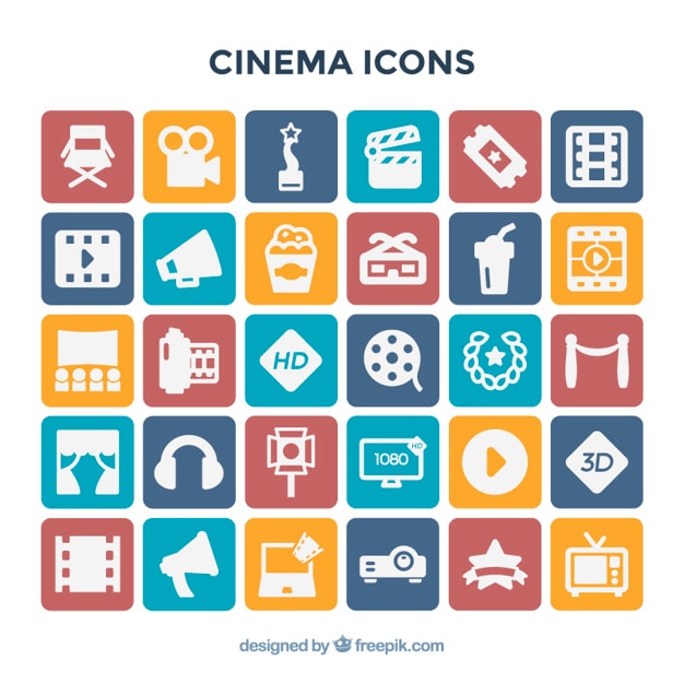 Free vector cinema icons