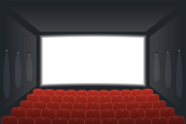 Vettore gratuito scena del luogo dell'auditorium del cinema