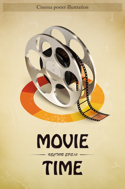 Free vector cinema movie entertainment poster