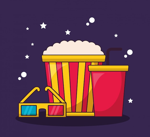 Free vector cinema movie illustration