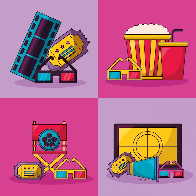 Cinema movie illustration