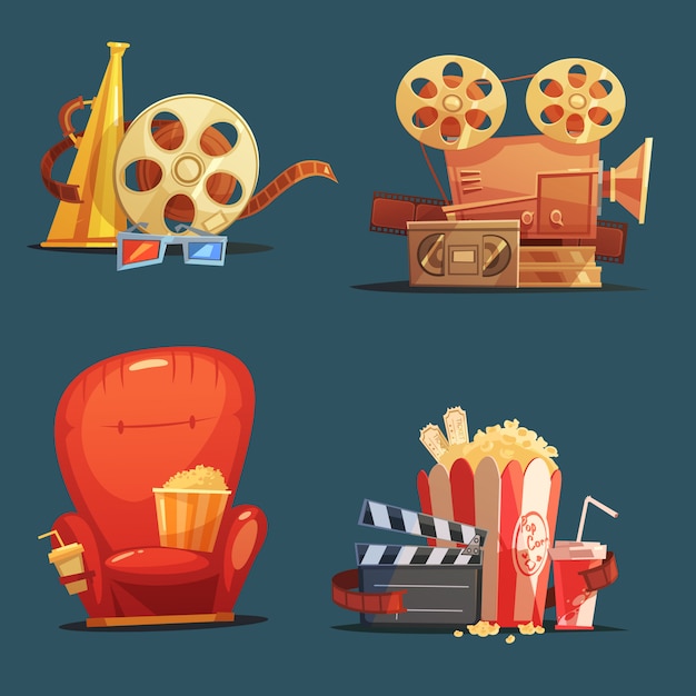 Free vector cinema symbols