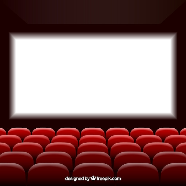 Cinema with screen and seats