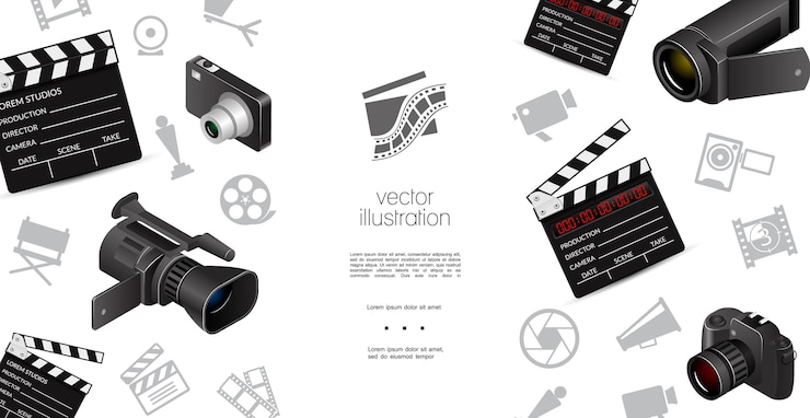 Free Vector cinematography elements template 