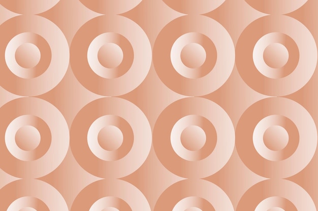 Circle 3d geometric pattern vector orange background in abstract style