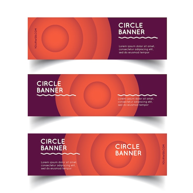 Free vector circle banners vector template