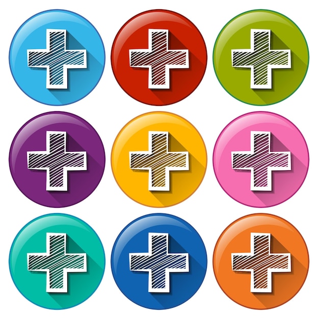 circle buttons with the addition operation