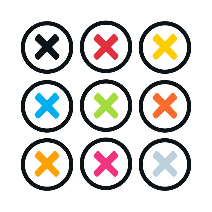 Free Vector circle crosses multiple colours big set