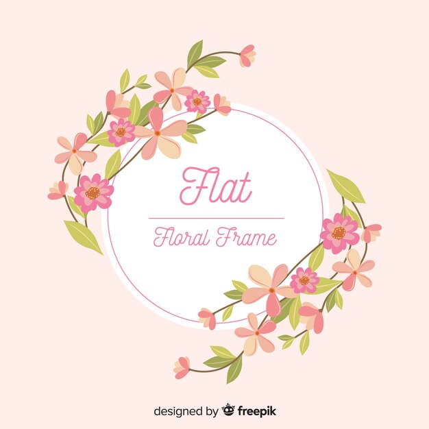 Circle floral background