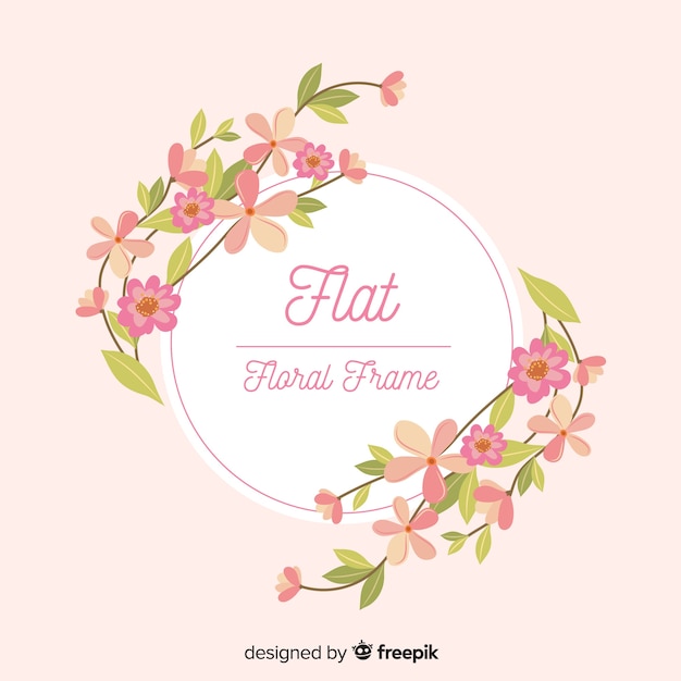 Circle floral background