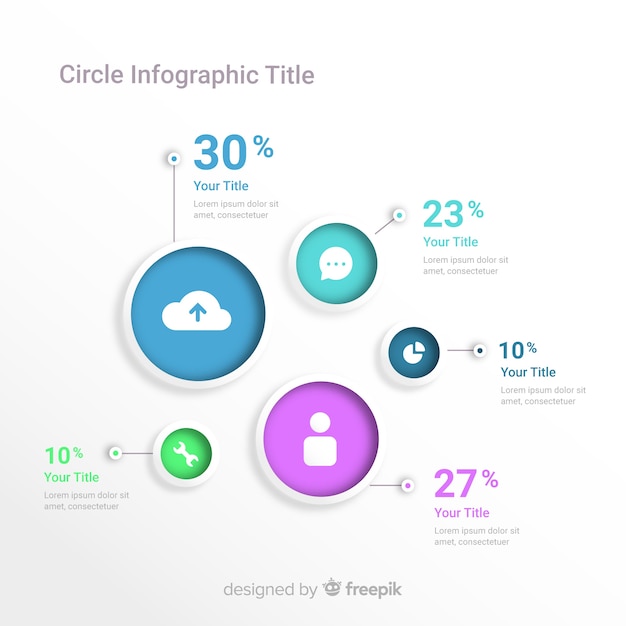 Круг инфографики современный дизайн