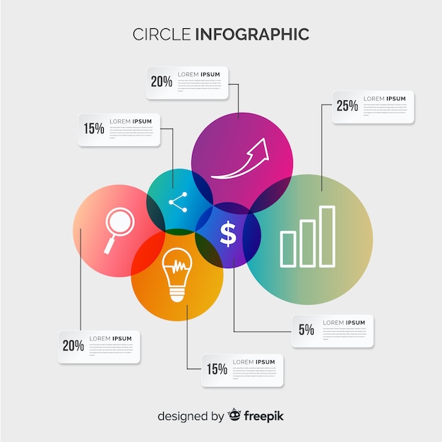Free vector circle infographic