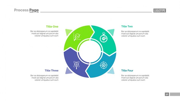 Circle infographics slide template