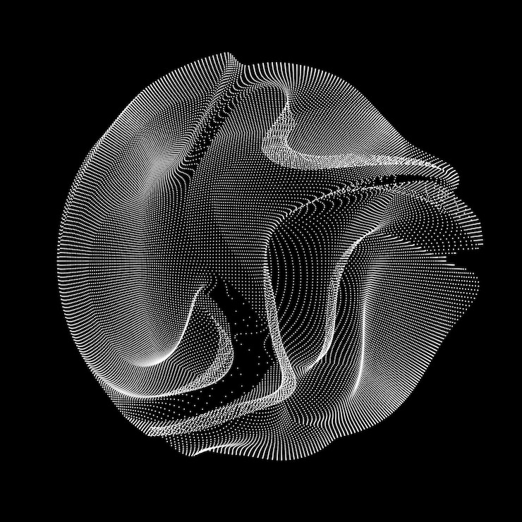 मुफ़्त वेक्टर circle made of wavy lines