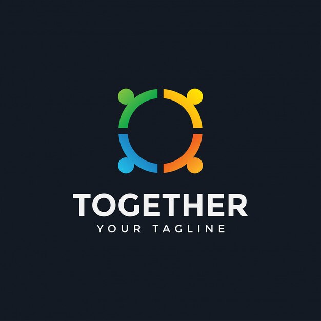 Premium Vector Circle People Together Unity Logo Design Template Illustration
