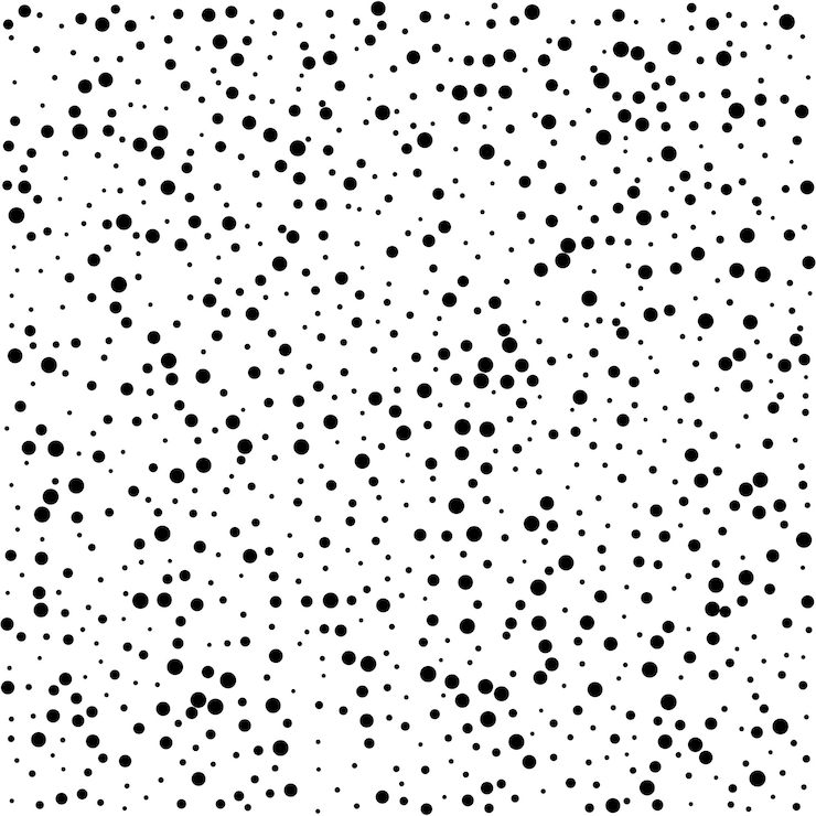 Free Vector circle seamless pattern with dotted halftone isolated on white background. vector illustration template