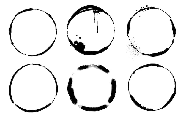 Free vector circle stains set