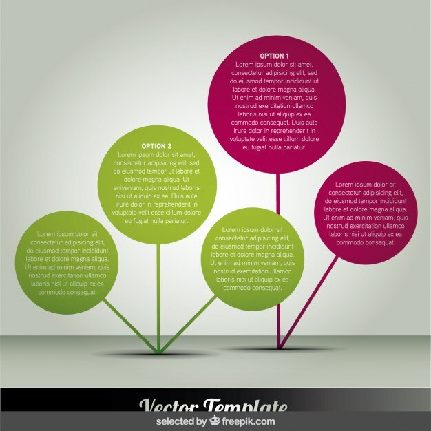 Vettore gratuito circles infografica come fiori