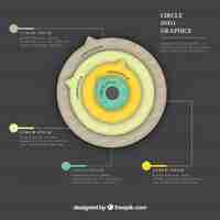 Vettore gratuito circles template infografica