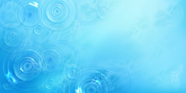 水面の円波による波紋効果 無料のベクター