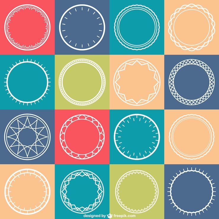 Free Vector circles pattern vector
