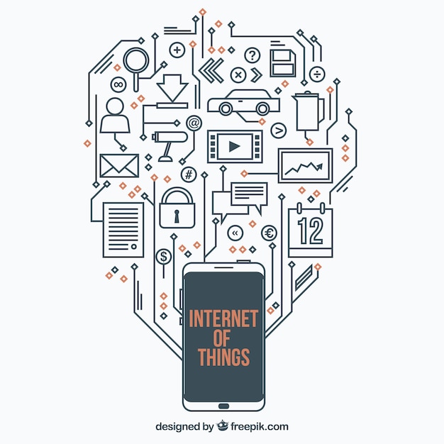 Circuit background with internet of things