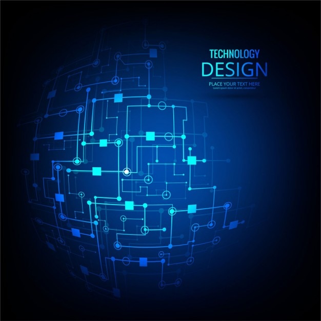 無料ベクター 青色の技術の背景