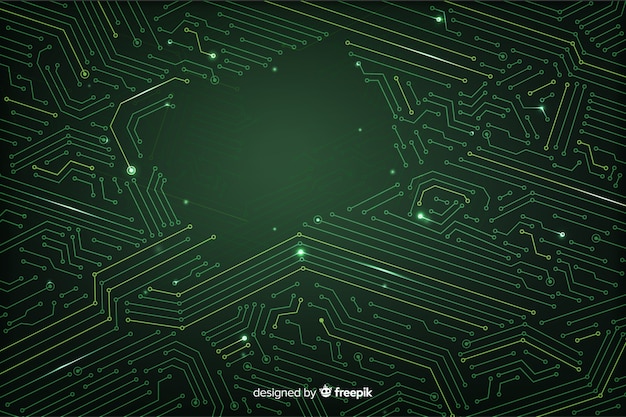 Circuit board background flat style