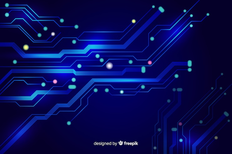 Free Vector circuit board background flat style
