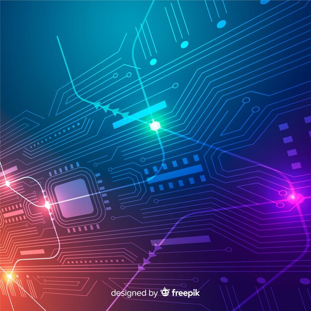 Circuit board background realistic style