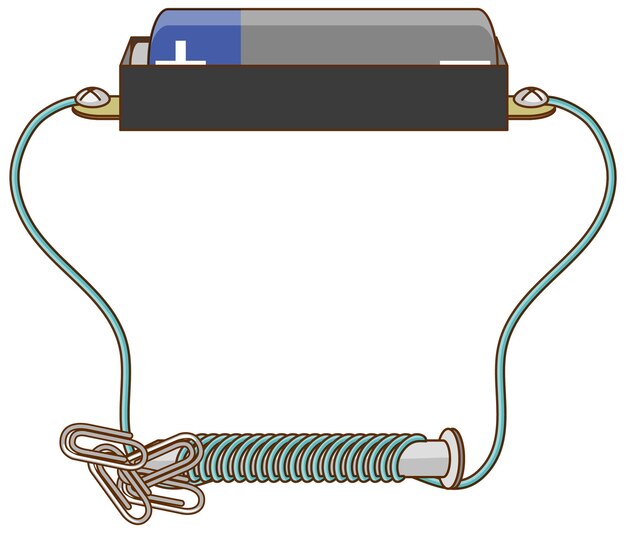 Circuit diagram with battery and screw