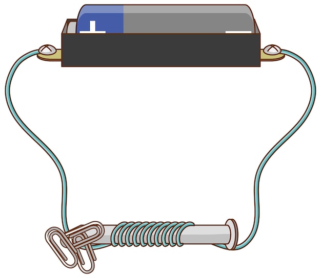 Circuit diagram with battery and screw