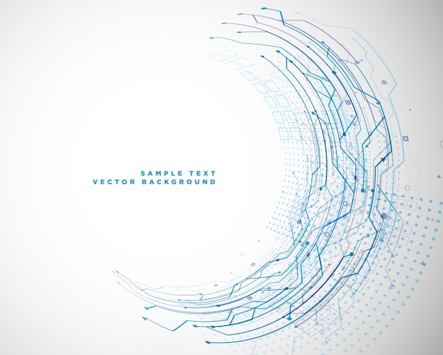 Free vector circuit mesh diagram in circular style