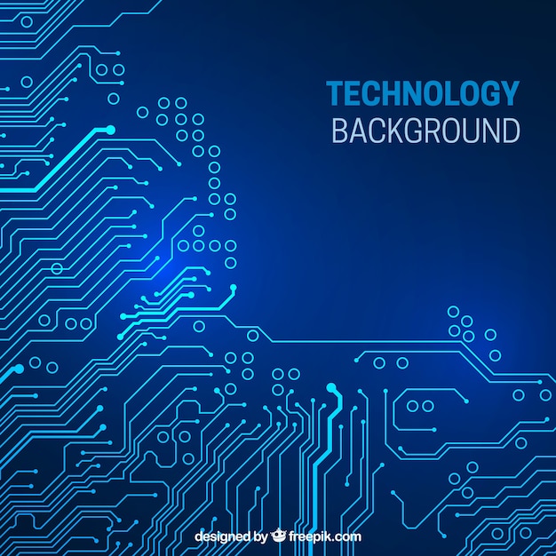 Free vector circuit technological background