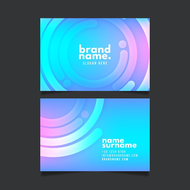 Free vector circular abstract business card template