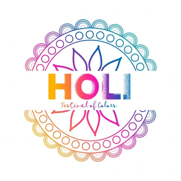 Free vector circular background, holi festival