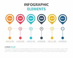 Free vector circular business infographic template