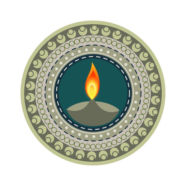 Circular candle design for diwali