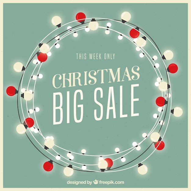 Free vector circular christmas sale design