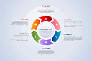 Free vector circular data and visuals scrum infographic