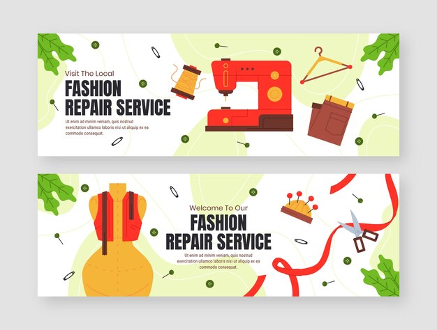 Circular fashion banner template