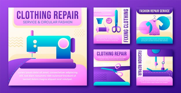 Circular fashion instagram post template