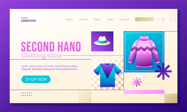 circular fashion landing page template
