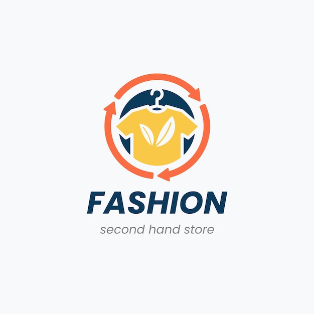 Circular fashion logo template