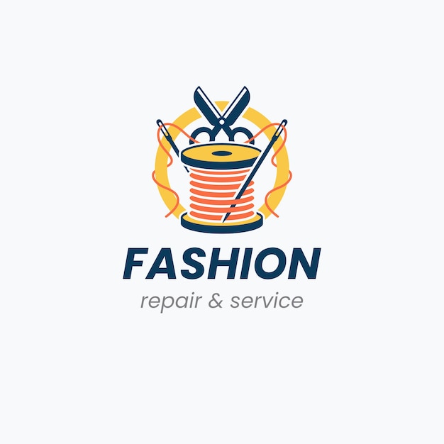 Free vector circular fashion logo template