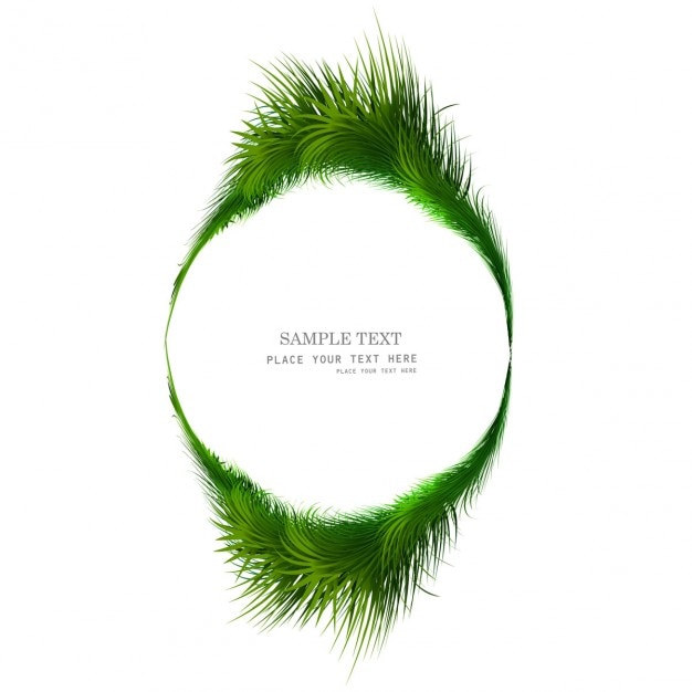 Бесплатное векторное изображение Циркуляр кадр с зеленой траве