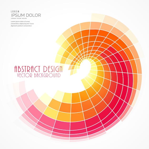 Circular geometric abstract background with warm tones