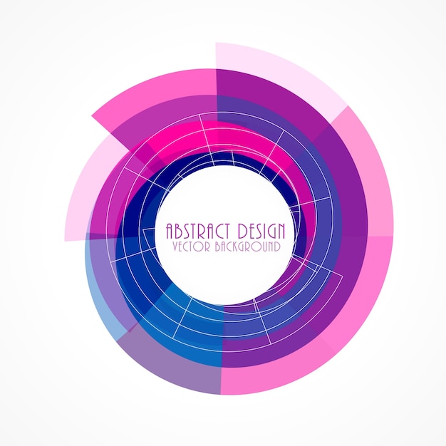 Circular geometric abstract background