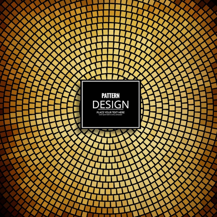 Free Vector circular golden pattern background