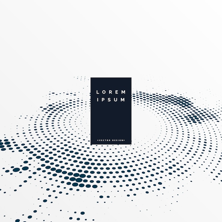 Free Vector circular halftone dots background mosaic style
